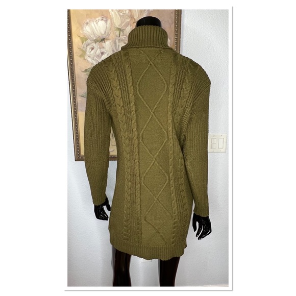 For G and PL Women Cable Knit Turtleneck Sweater Dress Sz M - Picture 5 of 7